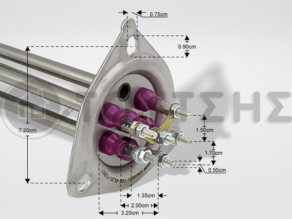 ΑΝΤΙΣΤΑΣΗ ΜΠΟΙΛΕΡ ΕΠΑΓΓ.ΠΛ.ΠΙΑΤΩΝ 6000W 380/220V L42CM image