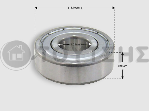 ΡΟΥΛΕΜΑΝ ΠΛΥΝΤΗΡΙΟY ΡΟΥΧΩΝ 6201ZZ SKF 12x32x10 image