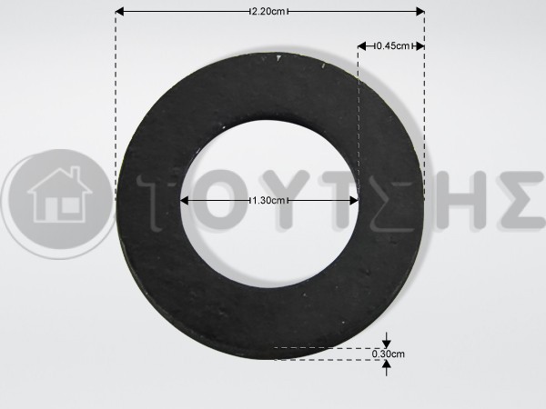 ΦΛΑΤΖΑ ΑΕΡΟΠΑΓΙΔΑΣ EPDM Φ23Χ13Χ3ΜΜ image