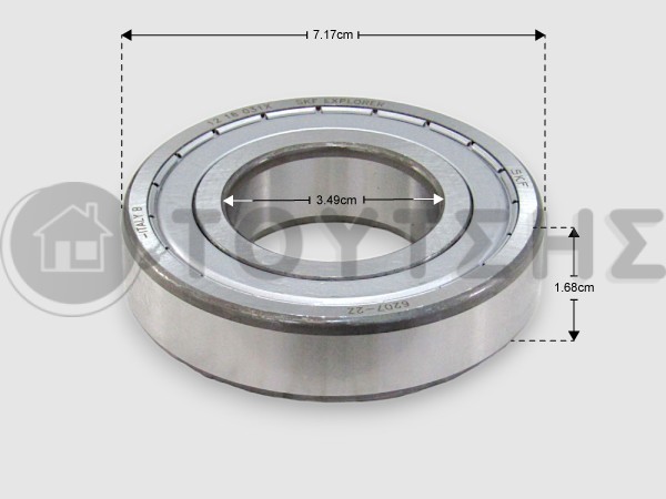 ΡΟΥΛΕΜΑΝ ΠΛΥΝΤΗΡΙΟY ΡΟΥΧΩΝ 6207ZZ SKF 35x72x14 image