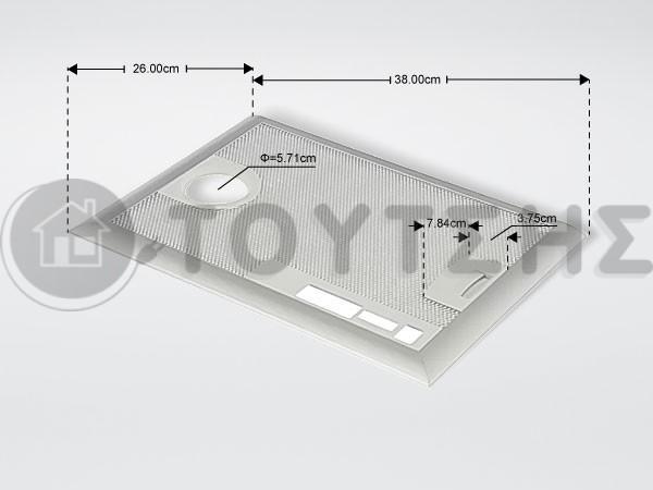 ΓΝΗΣΙΟ ΜΕΤΑΛΛΙΚΟ ΦΙΛΤΡΟ ΑΠΟΡΡΟΦΗΤΗΡΑ BOSCH SIEMENS NEFF 365480 image