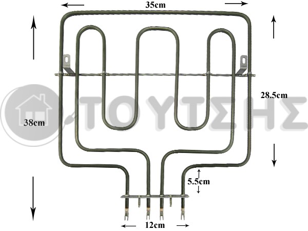 ΑΝΤΙΣΤΑΣΗ ΚΟΥΖΙΝΑΣ ΑΝΩ ΜΕΡΟΣ ZANUSSI 1200+1800W 3570337018 image