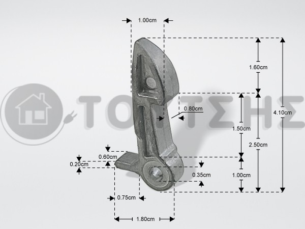 ΑΓΚΙΣΤΡΟ ΚΛΕΙΣΤΡΟΥ ΠΛΥΝΤΗΡΙΟΥ ΡΟΥΧΩΝ PHILCO PWM 542 image