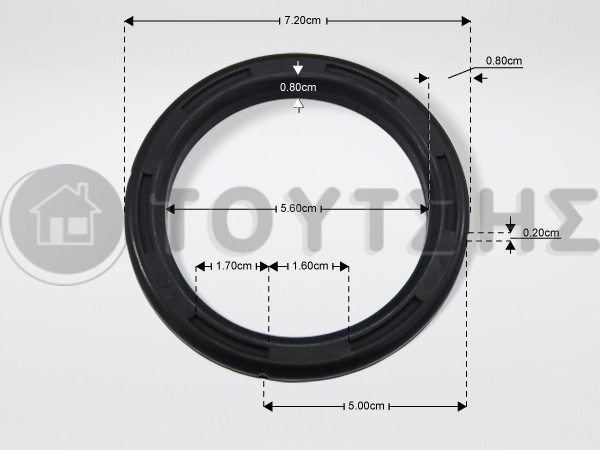 ΦΛΑΝΤΖΑ ΚΟΥΠΑΣ Φ 72Χ55Χ6,1/8'' image