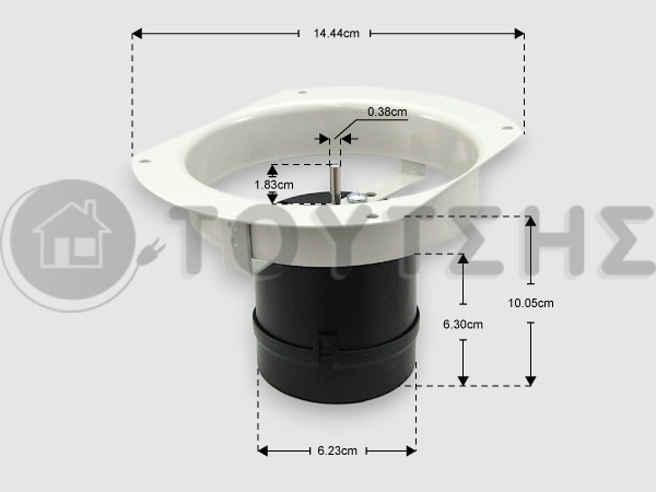 ΑΝΕΜΙΣΤΗΡΑΣ ΜΕ ΣΤΕΦΑΝΙ Φ145-113ΜΜ 9W 2700RPM image