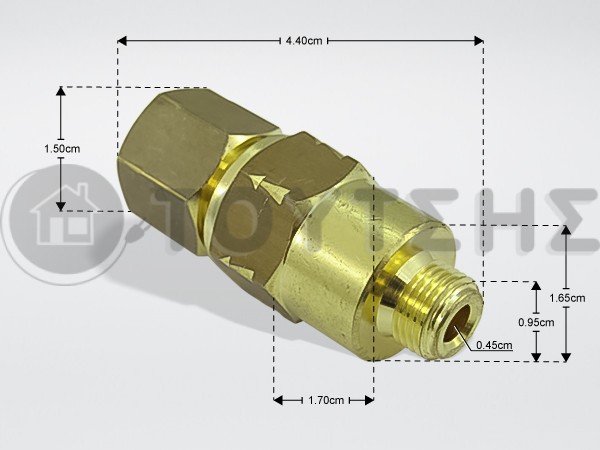 ΑΝΤΕΠΙΣΤΡΟΦΗ ΒΑΛΒΙΔΑ Φ 1/8''M-1/8''F image