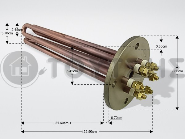 ΑΝΤΙΣΤΑΣΗ 2700W 220/380V 6 ΕΠΑΦΕΣ image