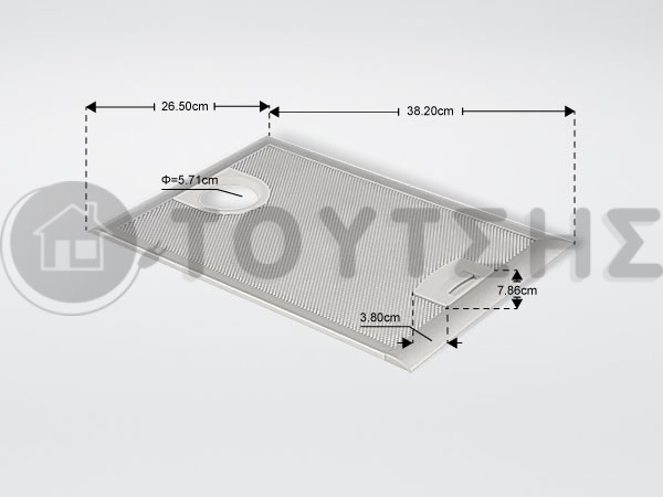 ΓΝΗΣΙΟ ΜΕΤΑΛΛΙΚΟ ΦΙΛΤΡΟ ΑΠΟΡΡΟΦΗΤΗΡΑ BOSCH SIEMENS NEFF 365479 image