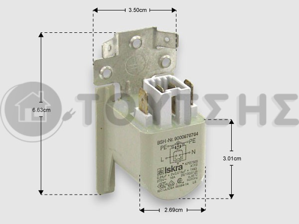 ΠΥΚΝΩΤΗΣ ΠΛ. ΑΝΤΙΠ/ΚΟΣ BOSCH SIEMENS NEFF 0.24μF 230108 image