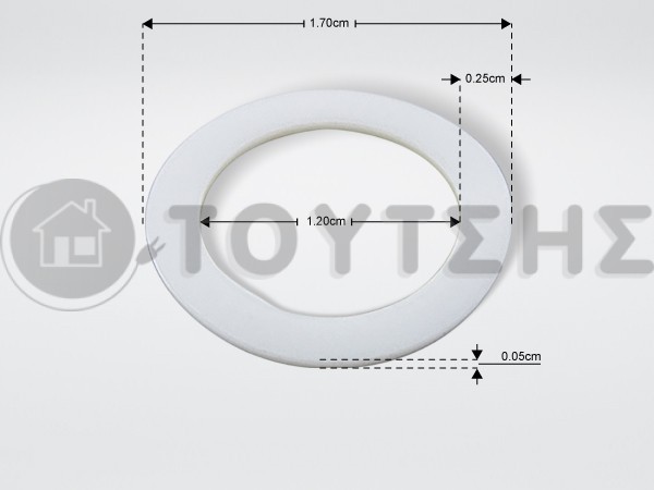 ΦΛΑΝΤΖΑ ΤΕΦΛΟΝ Φ 17Χ12Χ0,5ΜΜ image