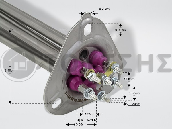 ΑΝΤΙΣΤΑΣΗ ΜΠΟΙΛΕΡ ΕΠΑΓΓ.ΠΛ.ΠΙΑΤΩΝ 6000W 380/220V L29CM image