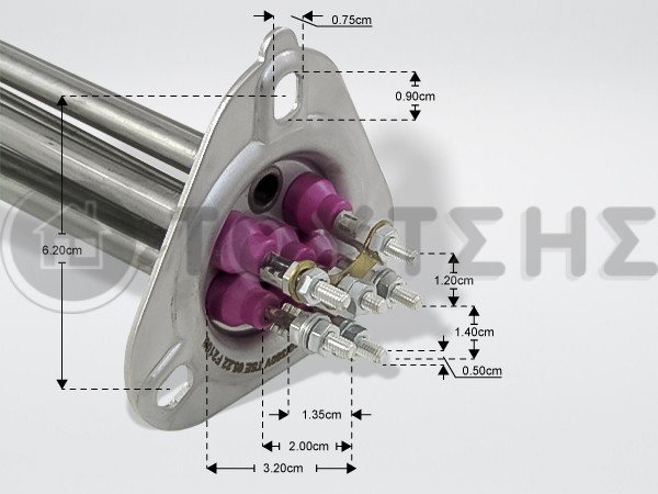 ΑΝΤΙΣΤΑΣΗ ΜΠΟΙΛΕΡ ΕΠΑΓΓ.ΠΛ.ΠΙΑΤΩΝ 7980W 380/220V L35CM image