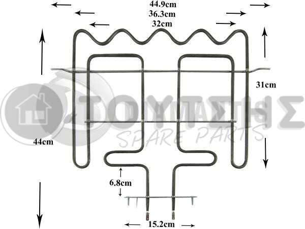 ΑΝΤΙΣΤΑΣΗ ΚΟΥΖΙΝΑΣ ΑΝΩ ΜΕΡΟΣ WHIRLPOOL 2450W 230V 480121103613 image