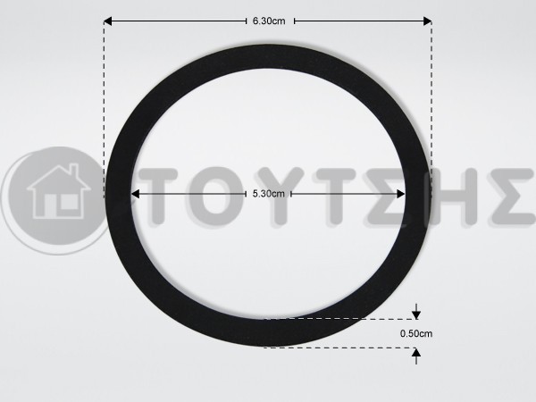 ΦΛΑΝΤΖΑ EPDM Φ 64Χ53Χ1ΜΜ image