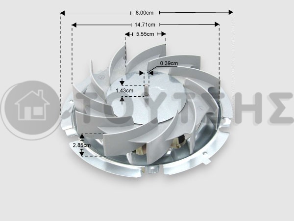 ΓΝΗΣΙΟΣ ΑΝΕΜΙΣΤΗΡΑΣ ΕΞΑΕΡΙΣΜΟΥ ΦΟΥΡΝΟΥ AEG ELECTROLUX ZANUSSI 22WATT 140065664256 image