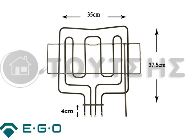 ΑΝΤΙΣΤΑΣΗ ΚΟΥΖΙΝΑΣ ΑΝΩ PITSOS ΜΕ ΝΤΙΖΑ 2800W 00213029 image