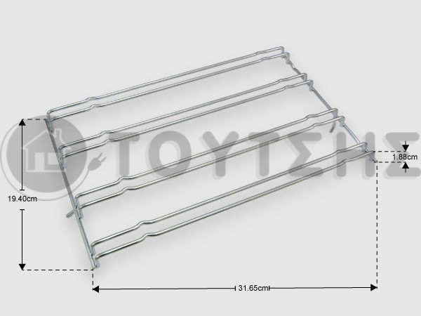 ΓΝΗΣΙΑ ΣΧΑΡΑ ΠΛΑΙΝΗ ΑΡΙΣΤΕΡΗ ΦΟΥΡΝΟΥ AEG ELECTROLUX ZANUSSI 3546441019 image