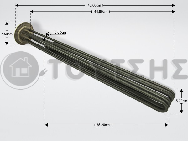 ΑΝΤΙΣΤΑΣΗ ΜΠΟΙΛΕΡ ΕΠΑΓΓ.ΠΛ.ΠΙΑΤΩΝ 12000W 380/220V L45CM image