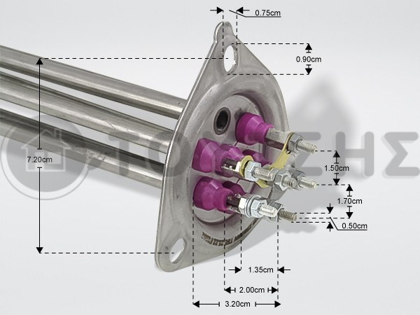 ΑΝΤΙΣΤΑΣΗ ΜΠΟΙΛΕΡ ΕΠΑΓΓ.ΠΛ.ΠΙΑΤΩΝ 9000W 380/220V L42CM image