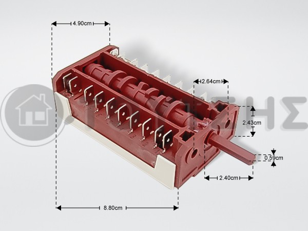 ΔΙΑΚΟΠΤΗΣ ΕΠΙΛΟΓΗΣ ΦΟΥΡΝΟΥ AEG 10 ΘΕΣΕΩΝ 3570671010 image