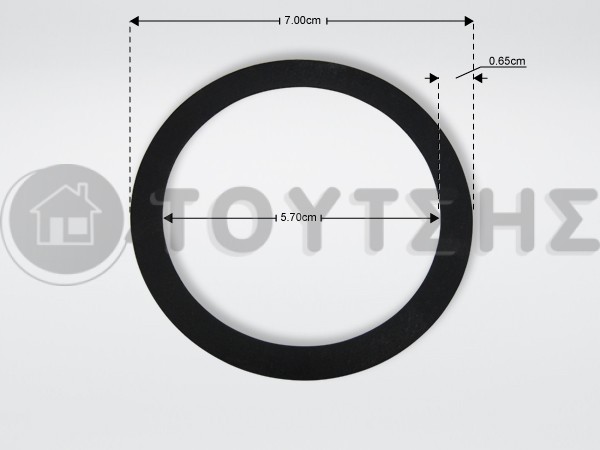 ΦΛΑΝΤΖΑ ΠΡΟΣΘΗΚΗΣ EPDM Φ 70Χ57Χ1ΜΜ image