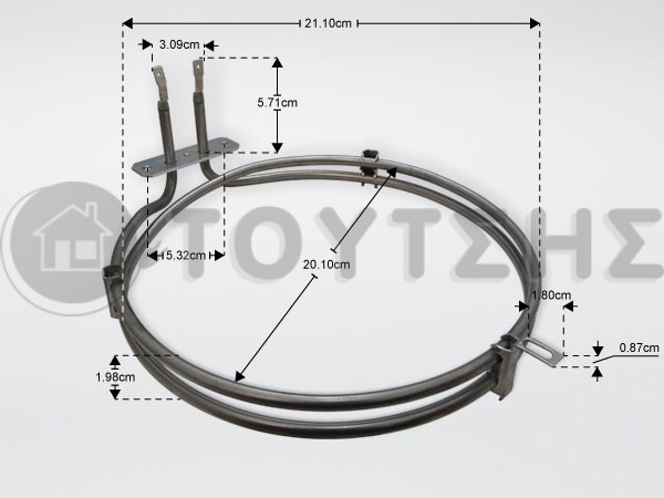 ΑΝΤΙΣΤΑΣΗ ΑΕΡΟΘΕΡΜΗ AEG ZANUSSI KOERTING 2400W 3871425108  image