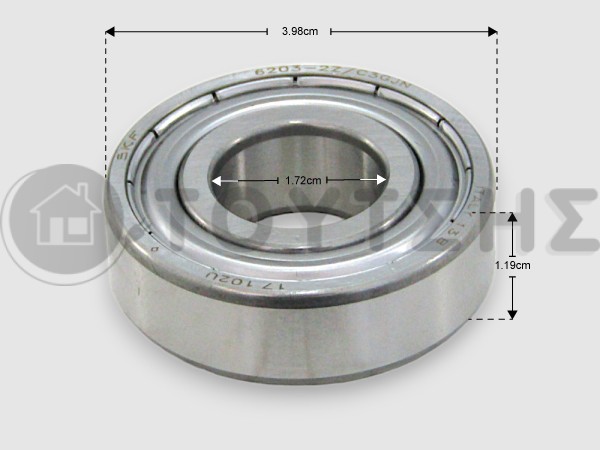 ΡΟΥΛΕΜΑΝ ΠΛΥΝΤΗΡΙΟY ΡΟΥΧΩΝ 6203ZZ SKF 17x40x12 image