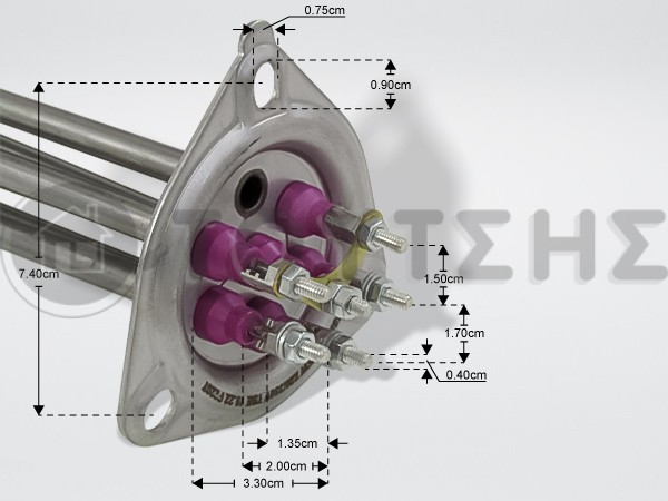 ΑΝΤΙΣΤΑΣΗ ΜΠΟΙΛΕΡ ΕΠΑΓΓ.ΠΛ.ΠΙΑΤΩΝ 6000W 380/220V L30CM image