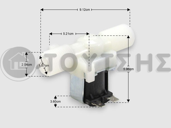 ΒΑΛΒΙΔΑ ΠΛΥΝΤΗΡΙΟΥ  ΡΟΥΧΩΝ ΕΥΘΕΙΑ 1/2-1/2 230V image