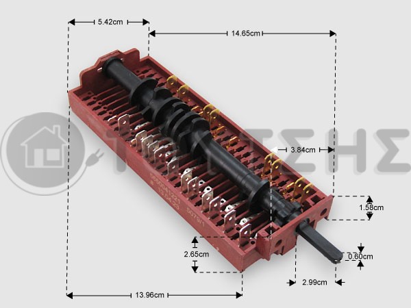 ΓΝΗΣΙΟΣ ΔΙΑΚΟΠΤΗΣ ΕΠΙΛΟΓΗΣ ΦΟΥΡΝΟΥ BOSCH PITSOS SIEMENS 495812 image