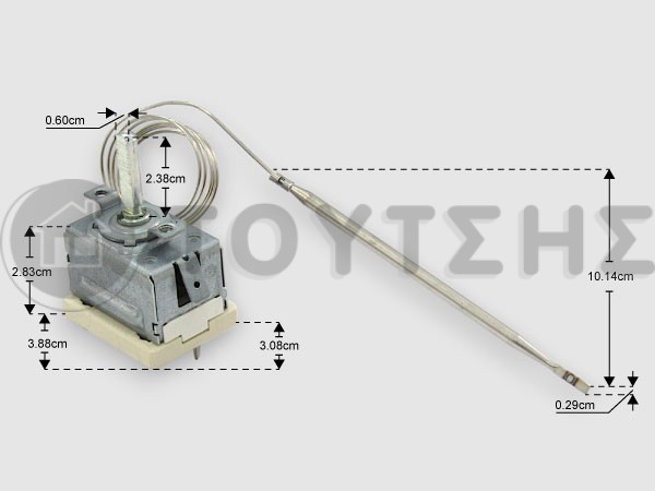 ΘΕΡΜΟΣΤΑΤΗΣ ΚΟΥΖΙΝΑΣ AEG ZANUSSI ELECTROLUX 274˚C 3570832018 image