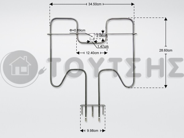 ΓΝΗΣΙΑ ΑΝΤΗΣΤΑΣΗ ΑΝΩ ΦΟΥΡΝΟΥ ΚΟΥΖΙΝΑΣ ARISTON  INDESIT WHIRLPOOL 1800W 481010836643 image