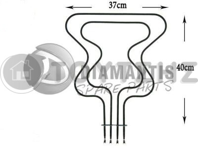 ΑΝΤΙΣΤΑΣΗ ΚΟΥΖΙΝΑΣ ΚΑΤΩ ΜΕΡΟΣ ELECTROLUX 500+600W 230-86V 8996619136287 image