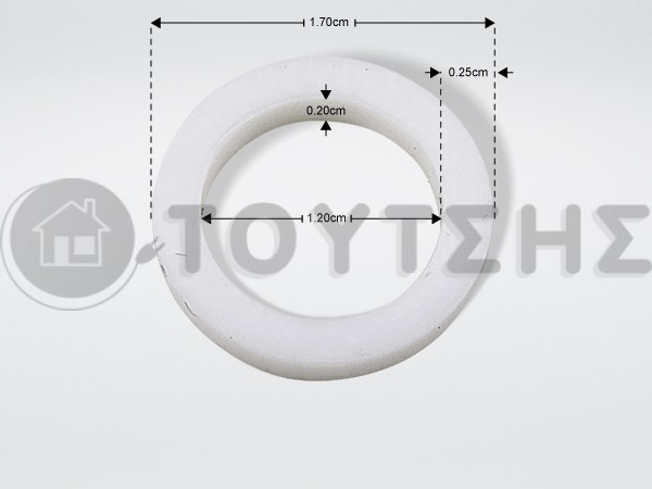 ΦΛΑΝΤΖΑ ΤΕΦΛΟΝ Φ 17,3Χ12Χ2ΜΜ image