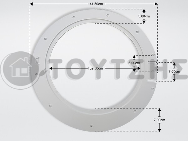 ΓΝΗΣΙΟ ΠΛΑΙΣΙΟ ΠΟΡΤΑΣ ΠΛΥΝΤΗΡΙΟΥ ΡΟΥΧΩΝ SIEMENS BOSCH 00747527 image