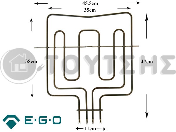 ΑΝΤΙΣΤΑΣΗ ΚΟΥΖΙΝΑΣ ΑΝΩ PITSOS UNIFLAM 2800W 00214699 image