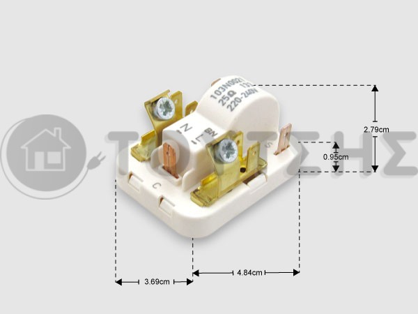 ΡΕΛΕ ΨΥΓΕΙΟY ΗΛΕΚΤΡΟΝΙΚΟ PTC ΣΥΜΠΙΕΣΤΗ 103N0021 DANFOSS 103N0021 1/12 ΕΩΣ 1/3 image