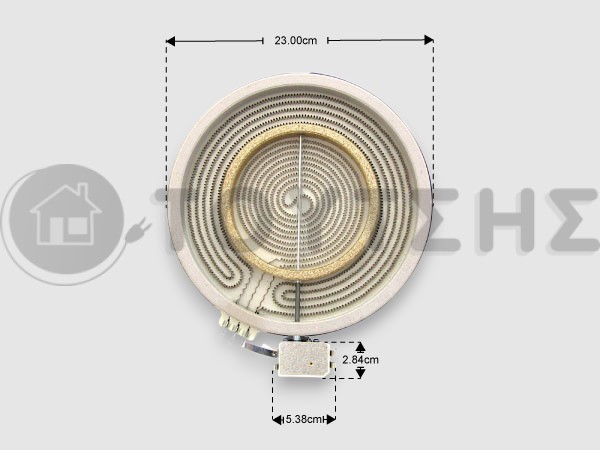 ΕΣΤΙΑ ΚΟΥΖΙΝΑΣ ΚΕΡΑΜΙΚΗ 230ΜΜ-130ΜΜ 2100/700W WHIRLPOOL 481231018895 image