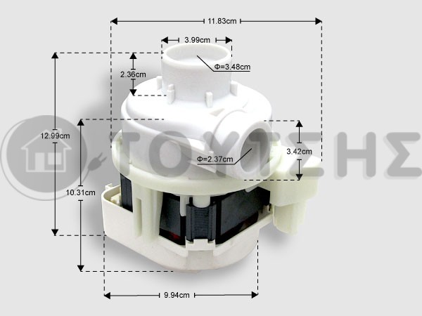 ΓΝΗΣΙΟ ΜΟΤΕΡ ΠΛΥΣΕΩΣ ΠΛΥΝΤΗΡΙΟY ΠΙΑΤΩΝ AEG ELECTROLUX 1113170003 image