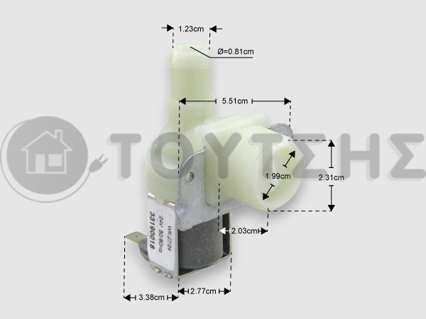 ΒΑΛΒΙΔΑ ΠΛΥΝΤΗΡΙΟΥ ΡΟΥΧΩΝ Γ.Χ.Ι ΓΩΝΙΑ 14ΜΜ 24V image