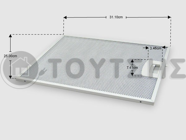 ΓΝΗΣΙΟ ΜΕΤΑΛΛΙΚΟ ΦΙΛΤΡΟ ΑΠΟΡΡΟΦΗΤΗΡΑ BOSCH SIEMENS NEFF 00353110 image