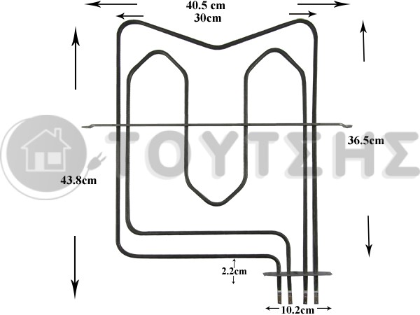 ΑΝΤΙΣΤΑΣΗ ΚΟΥΖΙΝΑΣ ΑΝΩ ARISTON INDESIT 800+1200W C00078419 image