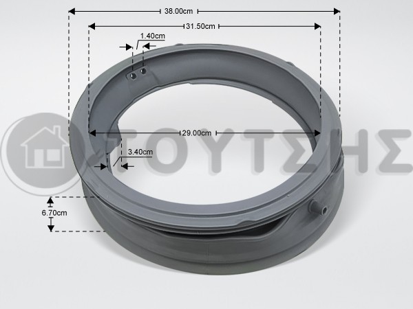 ΛΑΣΤΙΧΟ ΠΟΡΤΑΣ ΠΛΥΝΤΗΡΙΟΥ ΡΟΥΧΩΝ LG MDS41955002 image