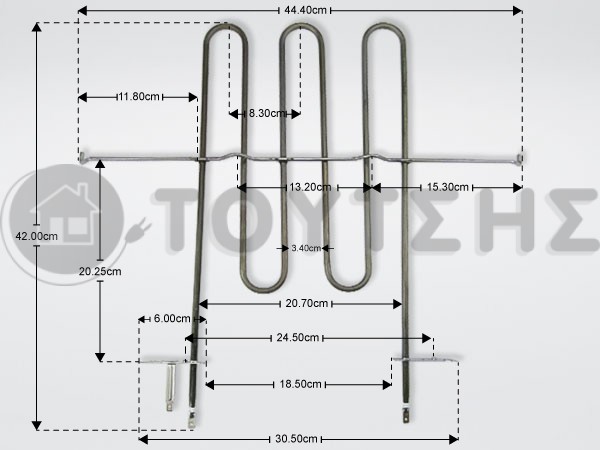 ΑΝΤΙΣΤΑΣΗ ΚΟΥΖΙΝΑΣ ΑΝΩ ARISTON 2250W C00082732 image