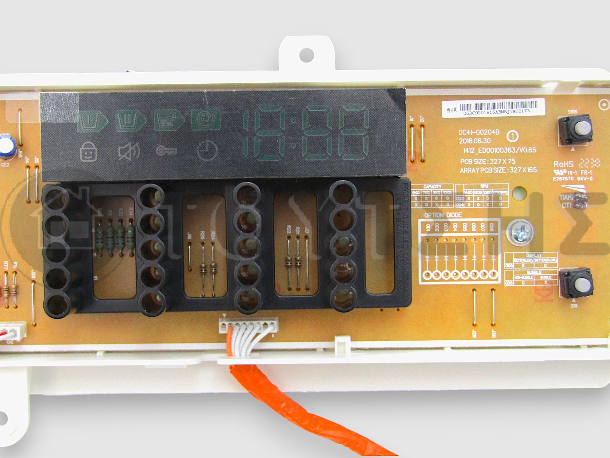 ΓΝΗΣΙΑ ΠΛΑΚΕΤΑ ΕΛΕΓΧΟΥ ΠΛΥΝΤΗΡΙΟΥ ΡΟΥΧΩΝ SAMSUNG DC94-06275A image