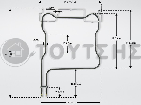 ΑΝΤΙΣΤΑΣΗ ΚΟΥΖΙΝΑΣ ΚΑΤΩ WHIRLPOOL 1150W 230V 488000526533 image