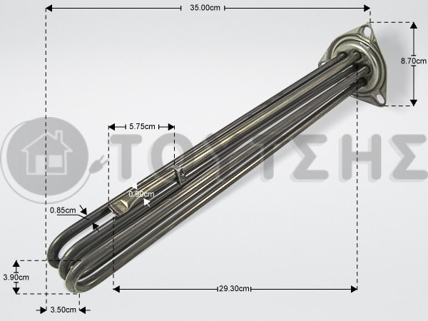 ΑΝΤΙΣΤΑΣΗ ΜΠΟΙΛΕΡ ΕΠΑΓΓΕΛΜΑΤΙΚΗ 6000W 230V ANGELO PO image