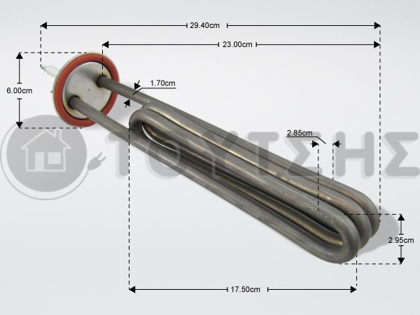 ΑΝΤΙΣΤΑΣΗ ΜΠΟΙΛΕΡ ΕΠ.ΠΛ.ΠΙΑΤΩΝ 2500W 230V ELVIOMEX-ALFA image