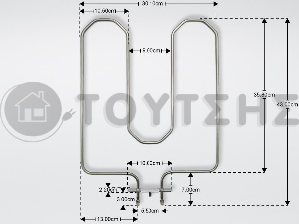 ΑΝΤΙΣΤΑΣΗ ΚΟΥΖΙΝΑΣ ΚΑΤΩ ΜΕΡΟΣ 1400W 230V image