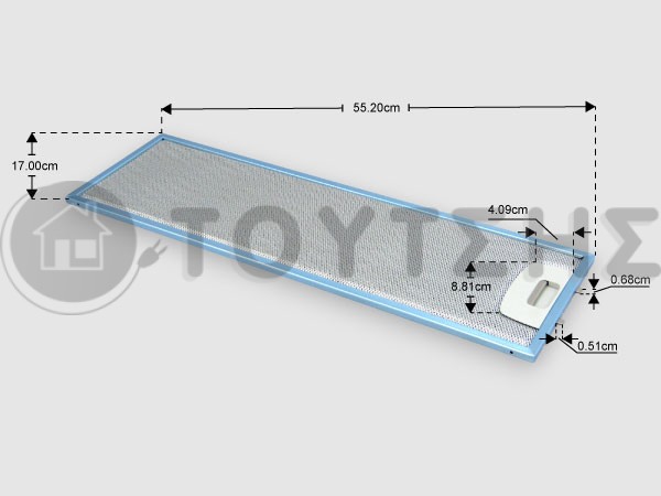 ΓΝΗΣΙΟ ΦΙΛΤΡΟ ΑΠΟΡΡΟΦΗΤΗΡΑ ΜΕΤΑΛΛΙΚΟ ELICA GRI0009220 image